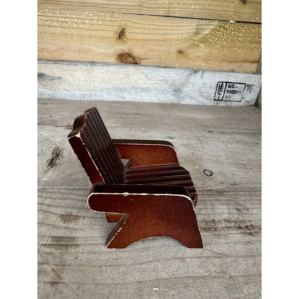 Wooden doll house‎ furniture deck chair/Living Room Chair Wooden Doll House